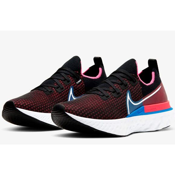 Nike React Infinity Run Fk Mens Fashion Running Shoes Red/Black/Blue Size 14 M